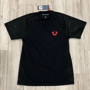 Men’s True Religion Black Mesh Detail Tee